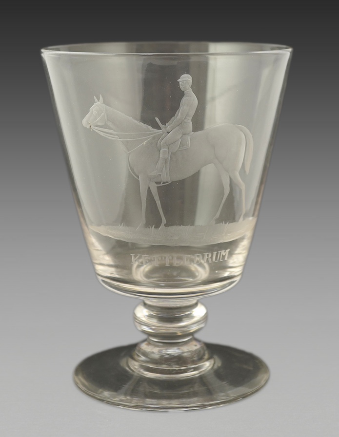 A Newcastle horse racing rummer, c.1861